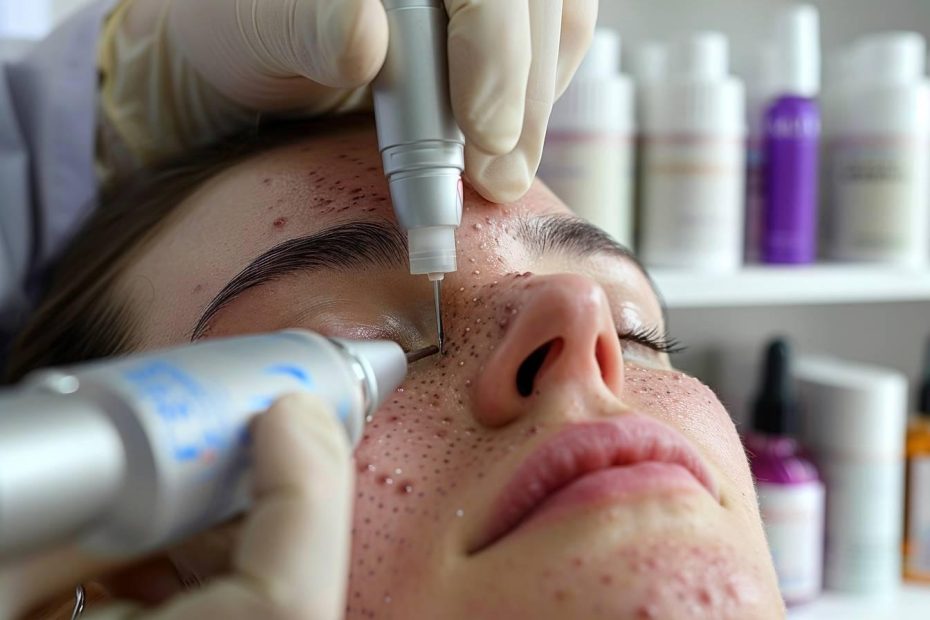 Utiliser le microneedling pour l'acné